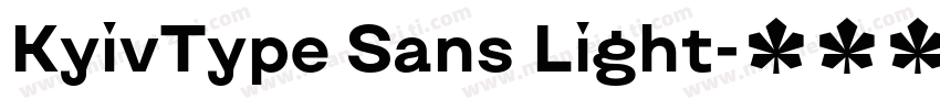 KyivType Sans Light字体转换